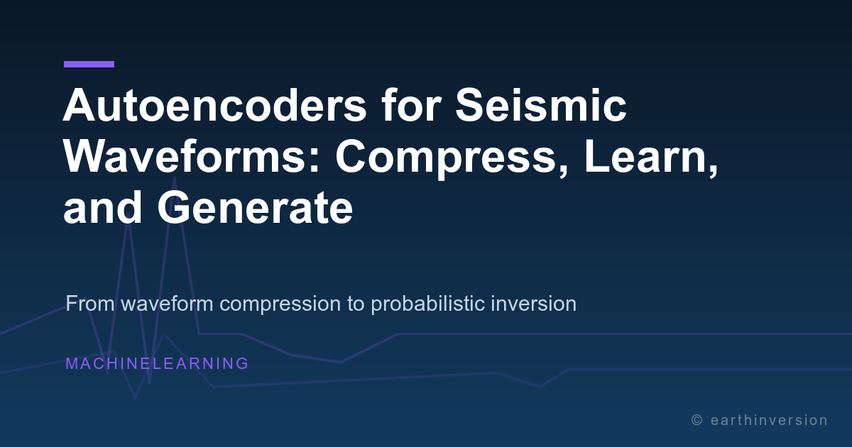 Autoencoders for Seismic Waveforms: Compress, Learn, and Generate

