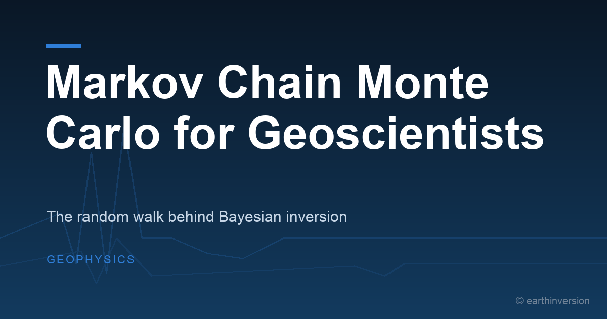 Markov chain monte carlo for geoscientists
